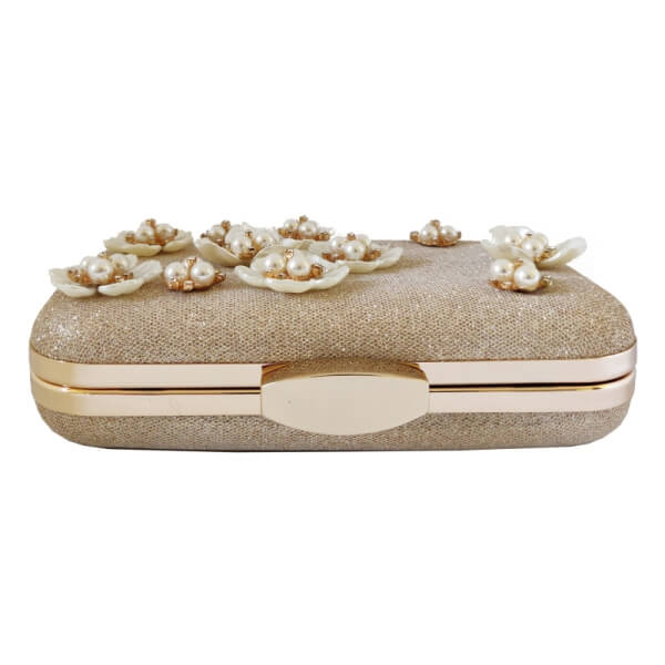 PREMIUM gold mother of pearl oval clutch with designer knob – Crafty  Clutchz - The Handmade Store